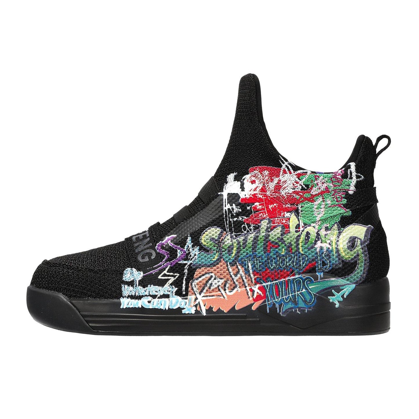 SKYTRACK Mesh Knit High Graffiti Text - Soulsfeng