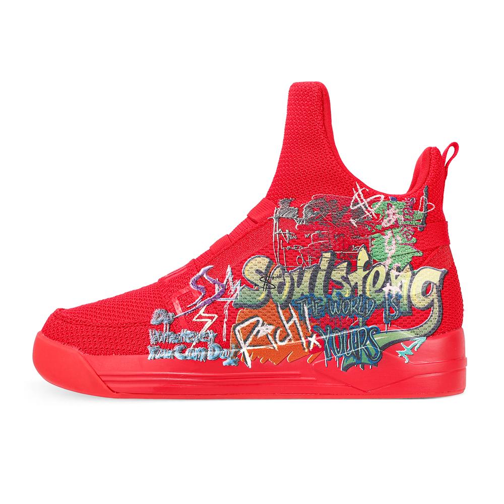 SKYTRACK Mesh Knit High Graffiti Text - Soulsfeng