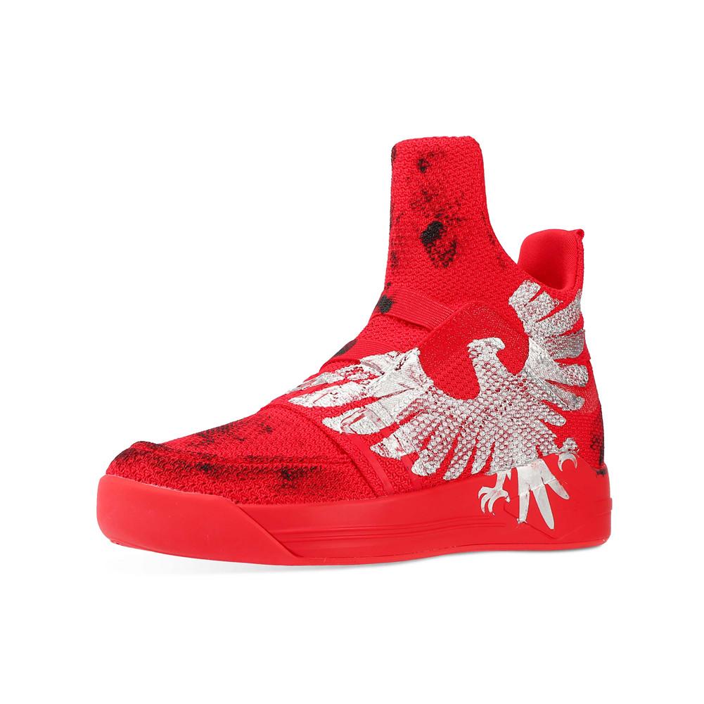 SKYTRACK Mesh Knit High Tops Red Hawk - Kids