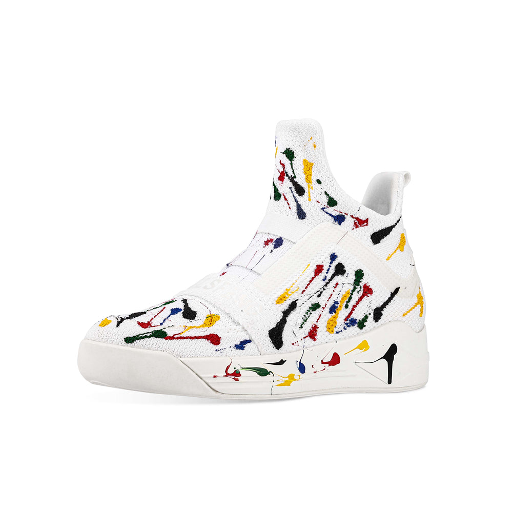 SKYTRACK Mesh Knit High Tops Spray White - Kids