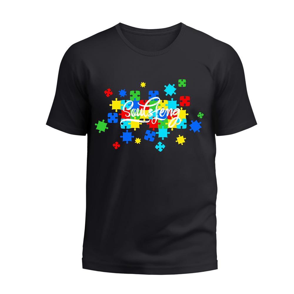 Soulsfeng Puzzle Pattern Tee Shirt - Soulsfeng