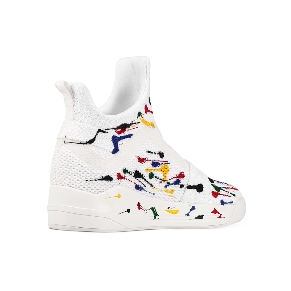 SKYTRACK Mesh Knit High Tops Spray White - Kids