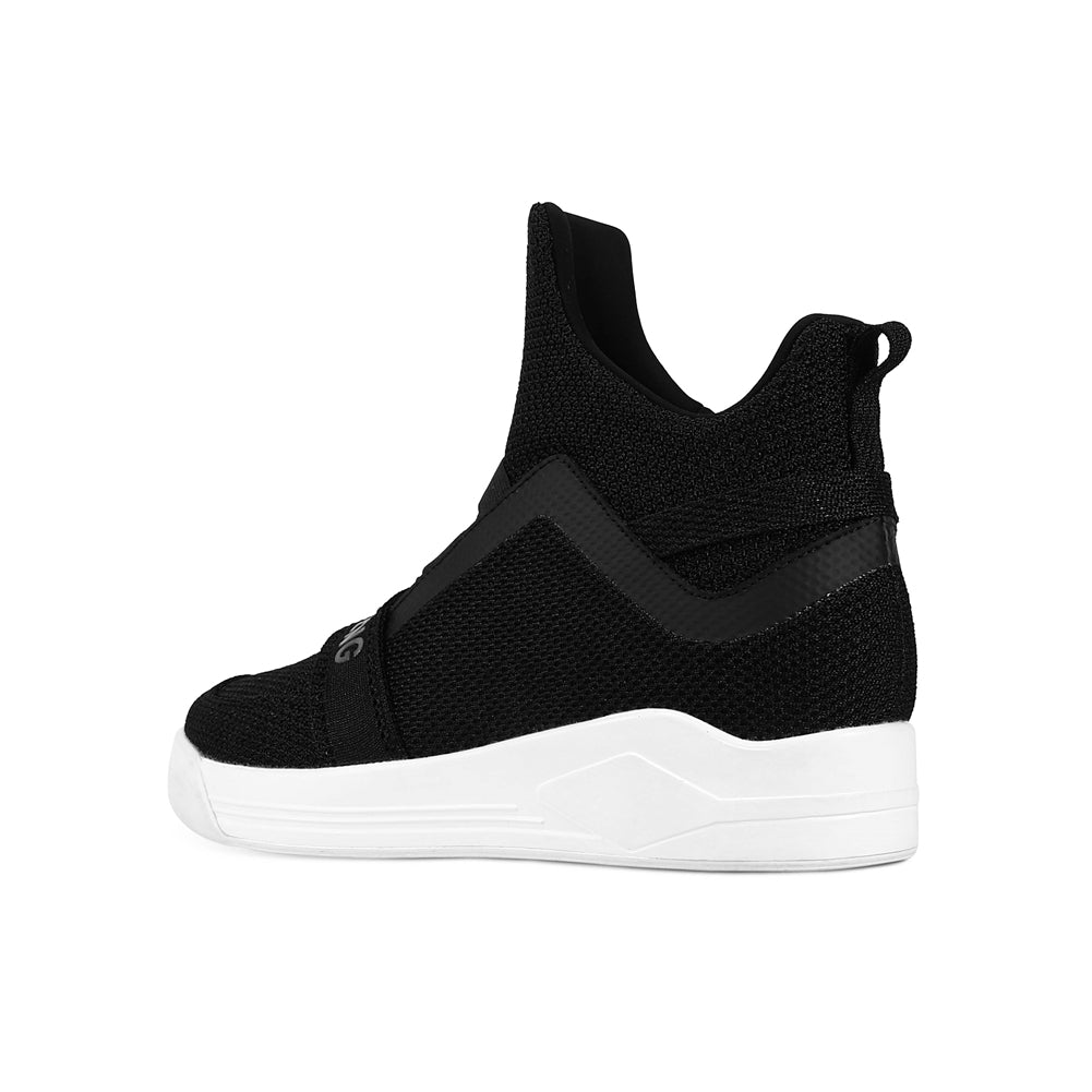 SKYTRACK Mesh Knit High Tops Black White - Kids