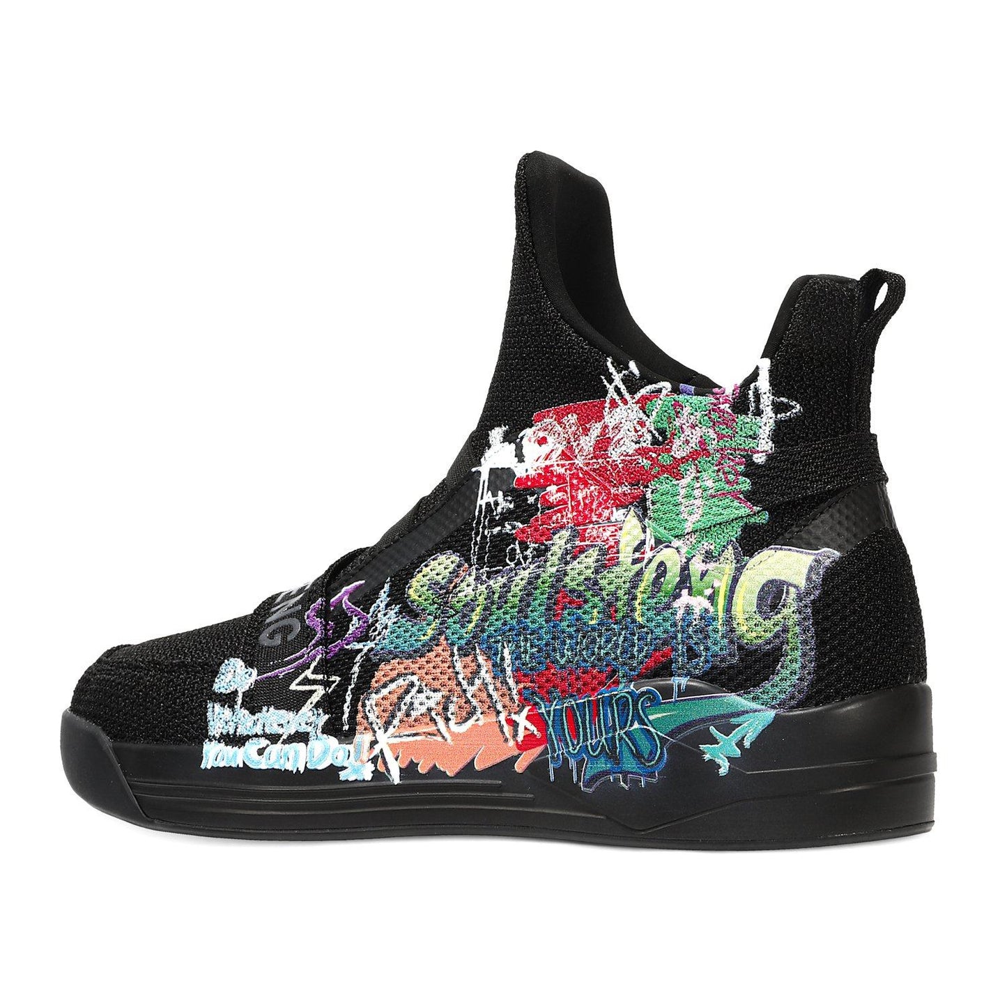 SKYTRACK Mesh Knit High Graffiti Text - Soulsfeng