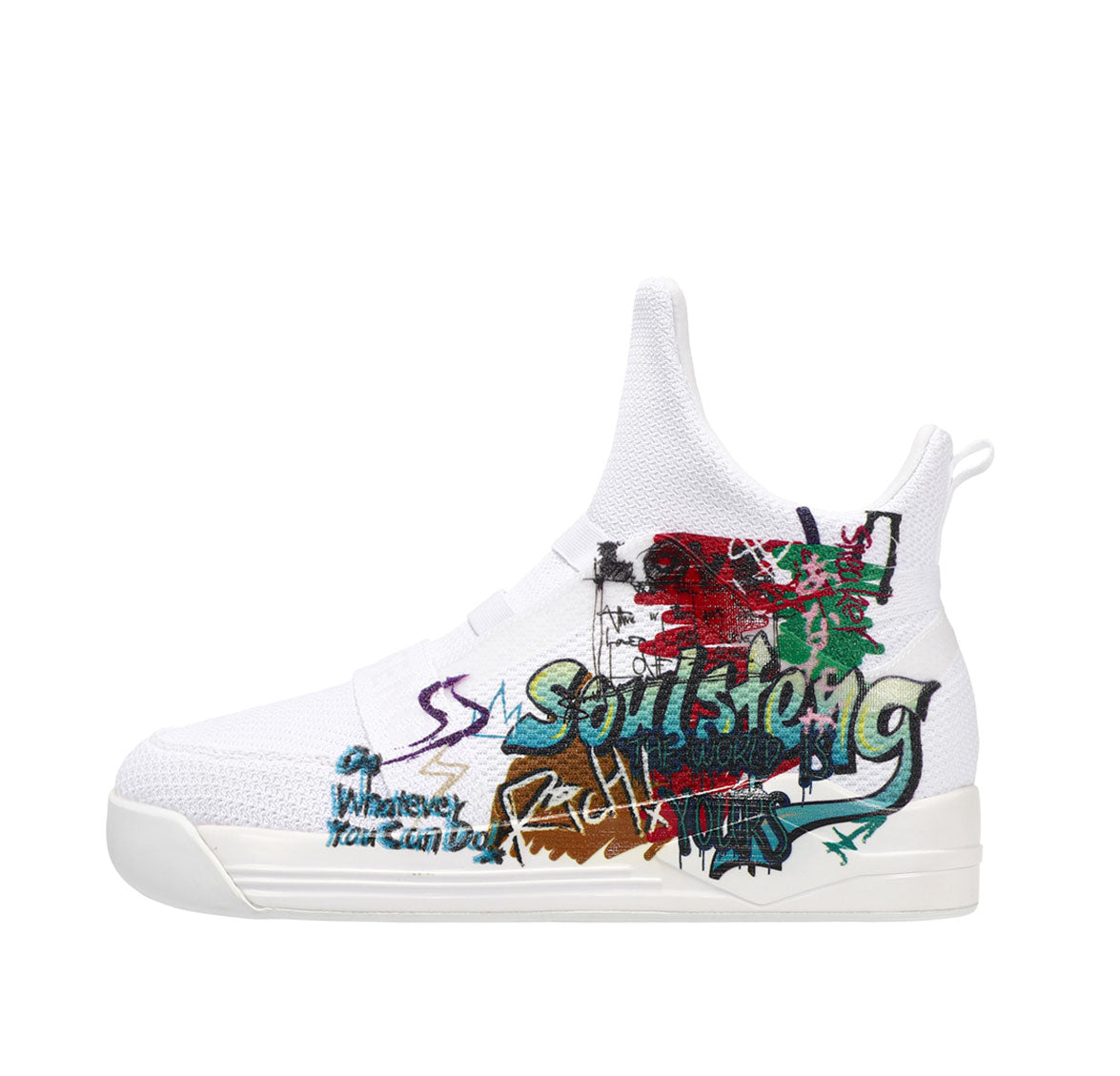 SKYTRACK Mesh Knit High Graffiti Text - Soulsfeng